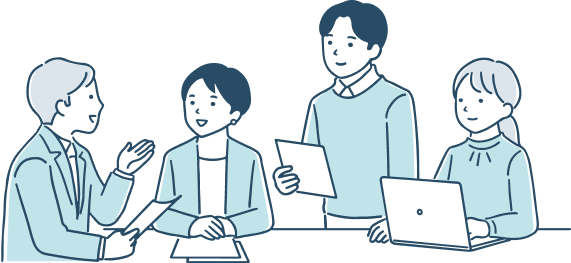 仕事中のイラスト